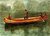 Albert Bierstadt Fishing from a Canoe